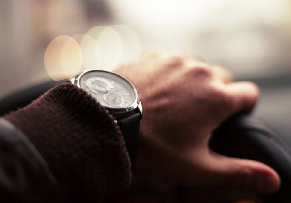 A view of a hand with a wristwatch